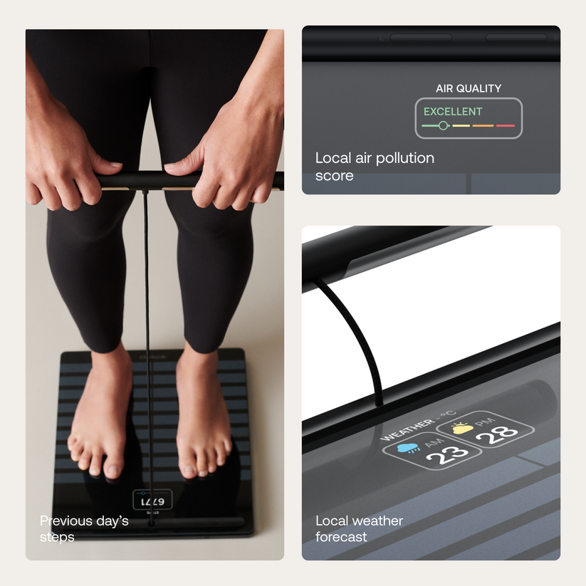 Withings Body Scan - waga z analizą składu masy ciała oraz pomiarem tętna (wyrób medyczny) czarna
