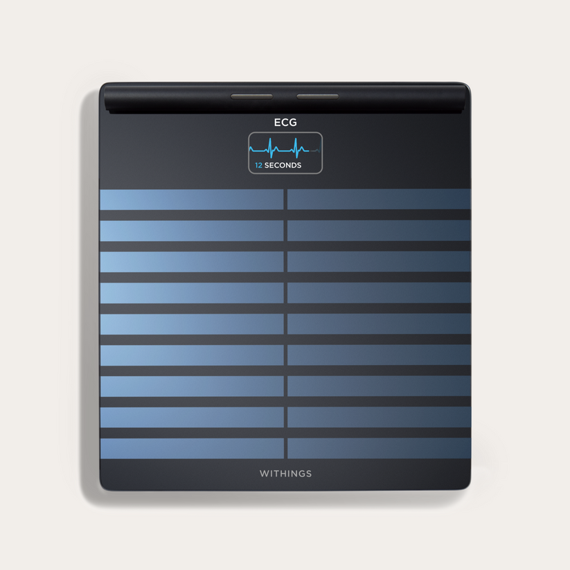 Withings Body Scan - waga z analizą składu masy ciała oraz pomiarem tętna (wyrób medyczny) czarna