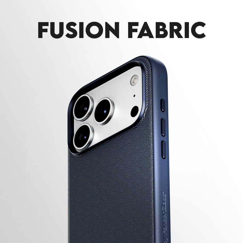 Care by PanzerGlass Fusion Fabric Case - etui Magsafe do iPhone 18 Pro Max/17 Pro Max niebieskie