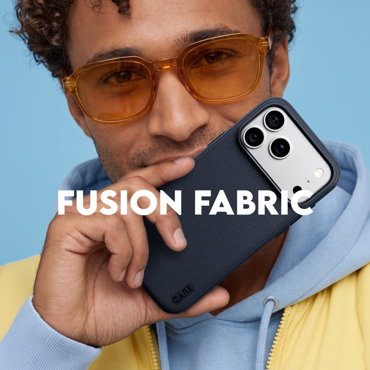 Care by PanzerGlass Fusion Fabric Case - etui Magsafe do iPhone 18 Pro Max/17 Pro Max niebieskie
