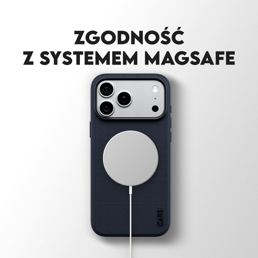 Care by PanzerGlass Fusion Fabric Case - etui Magsafe do iPhone 18 Pro Max/17 Pro Max niebieskie