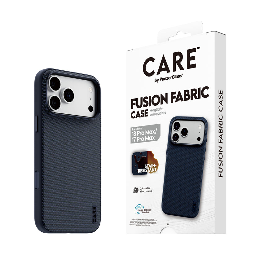 Care by PanzerGlass Fusion Fabric Case - etui Magsafe do iPhone 18 Pro Max/17 Pro Max niebieskie