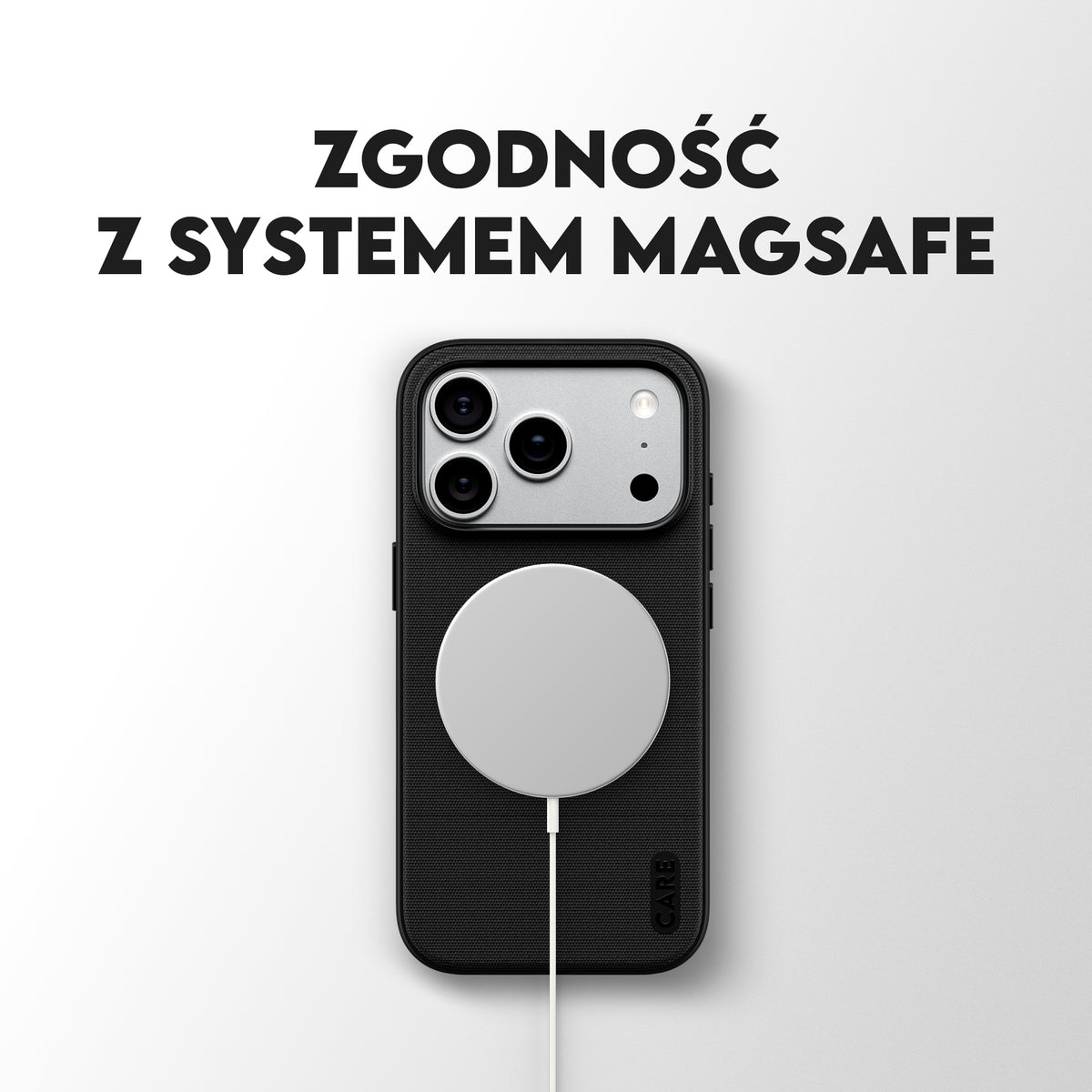 Care by PanzerGlass Fusion Fabric Case - etui Magsafe do iPhone 18 Pro/17 Pro czarne