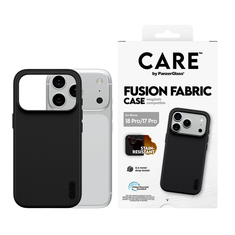 Care by PanzerGlass Fusion Fabric Case - etui Magsafe do iPhone 18 Pro/17 Pro czarne