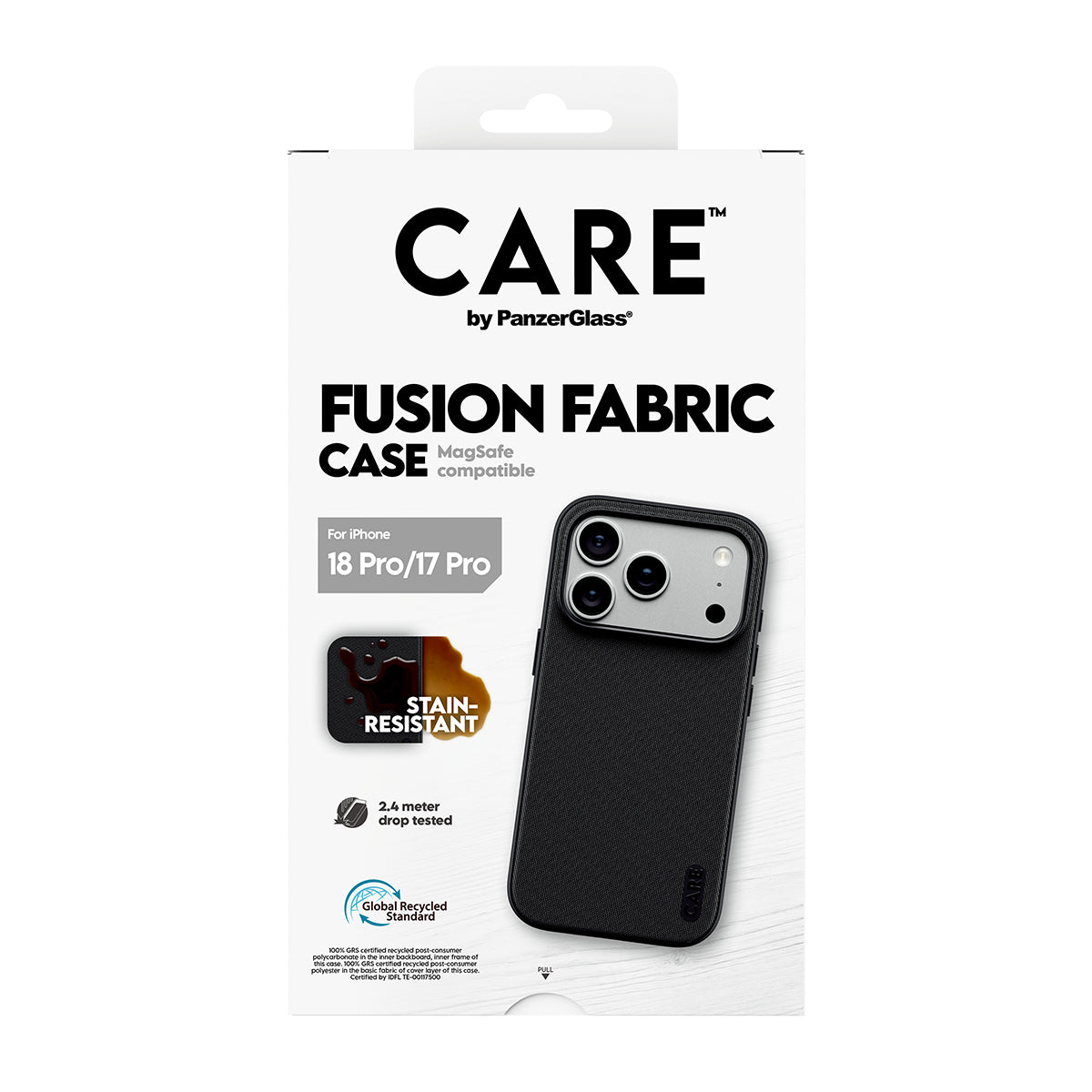 Care by PanzerGlass Fusion Fabric Case - etui Magsafe do iPhone 18 Pro/17 Pro czarne