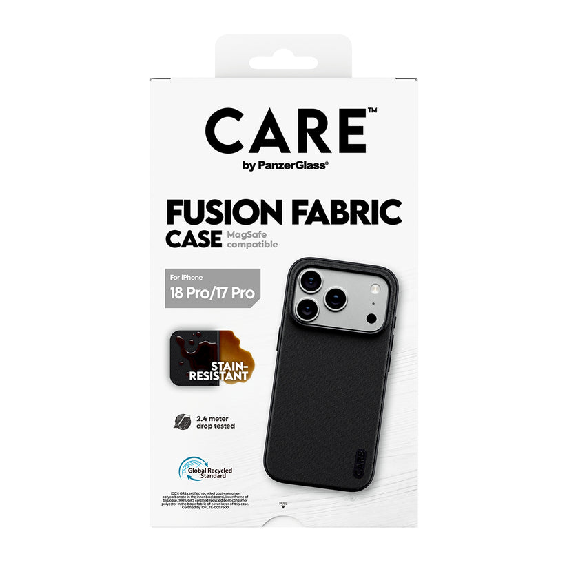Care by PanzerGlass Fusion Fabric Case - etui Magsafe do iPhone 18 Pro/17 Pro czarne