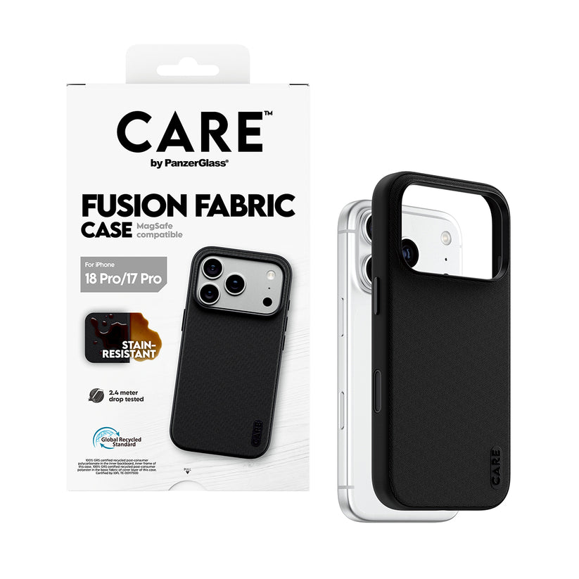Care by PanzerGlass Fusion Fabric Case - etui Magsafe do iPhone 18 Pro/17 Pro czarne