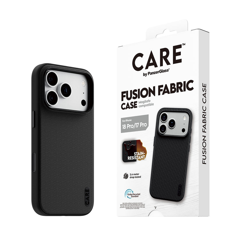 Care by PanzerGlass Fusion Fabric Case - etui Magsafe do iPhone 18 Pro/17 Pro czarne