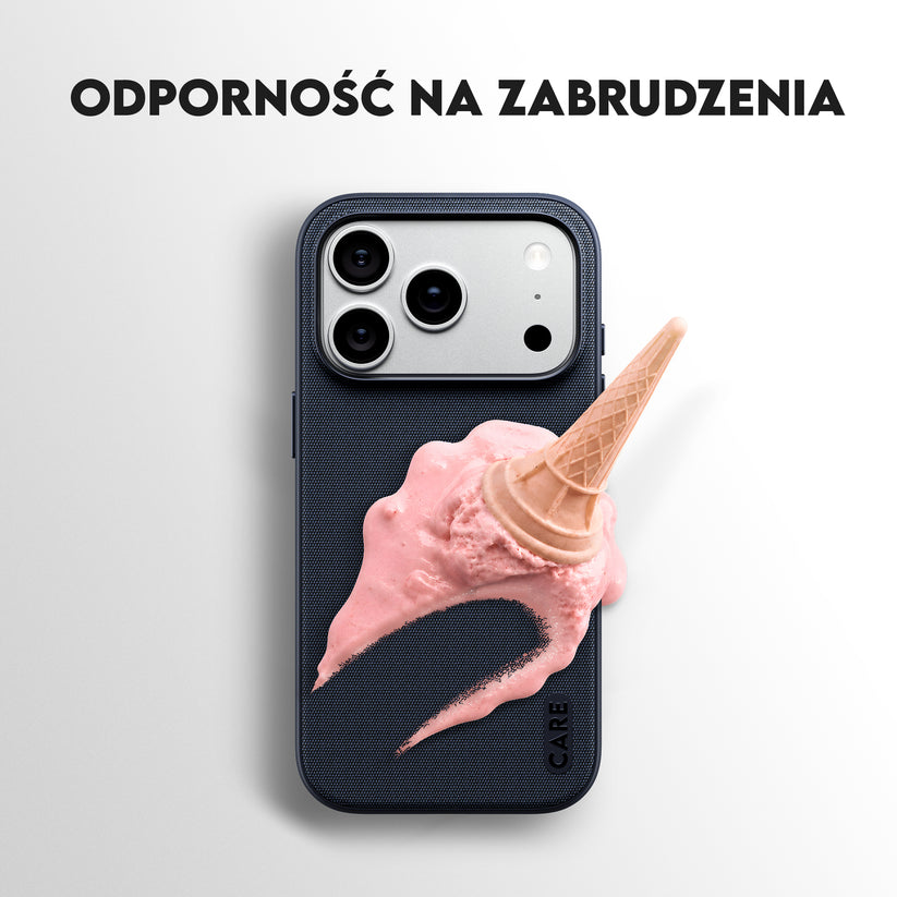 Care by PanzerGlass Fusion Fabric Case - etui Magsafe do iPhone 18 Pro/17 Pro niebieskie