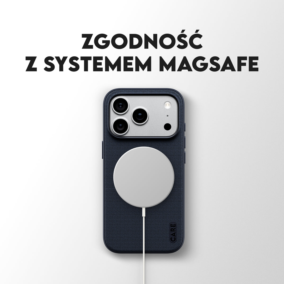 Care by PanzerGlass Fusion Fabric Case - etui Magsafe do iPhone 18 Pro/17 Pro niebieskie