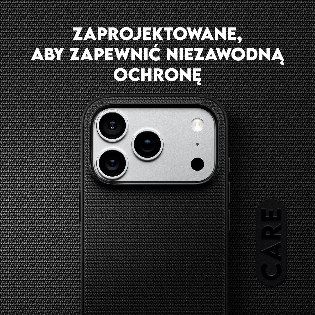 Care by PanzerGlass Fusion Fabric Case - etui Magsafe do iPhone 18 Pro Max/17 Pro Max czarne