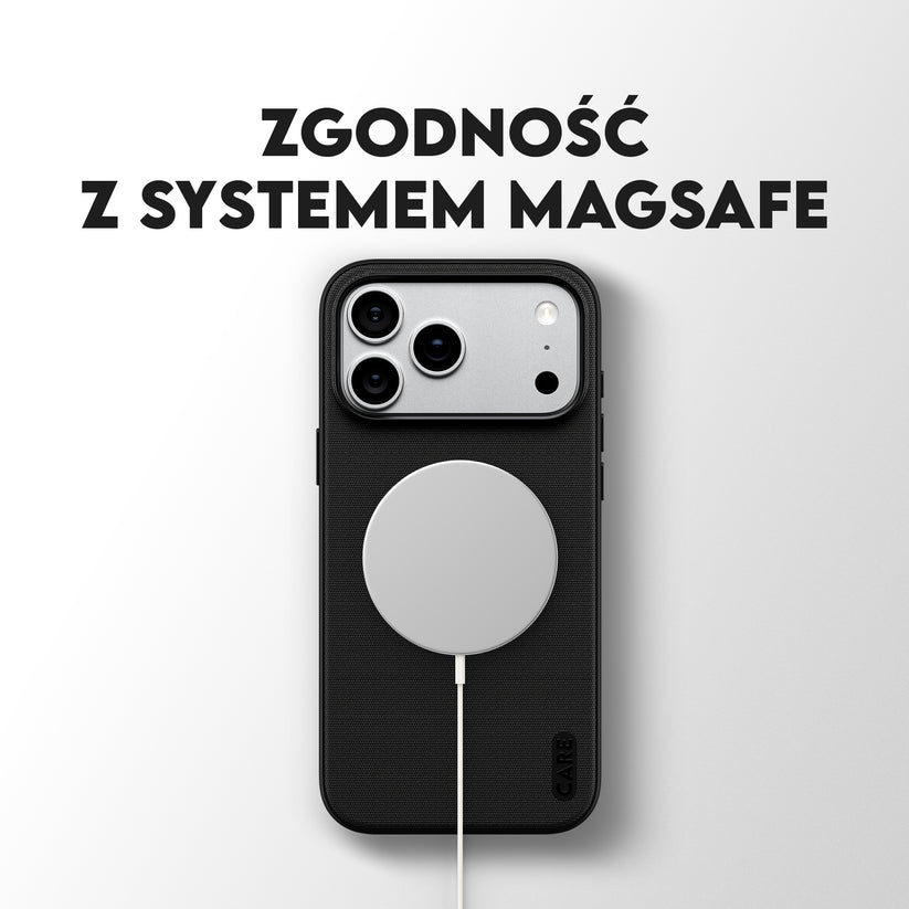 Care by PanzerGlass Fusion Fabric Case - etui Magsafe do iPhone 18 Pro Max/17 Pro Max czarne