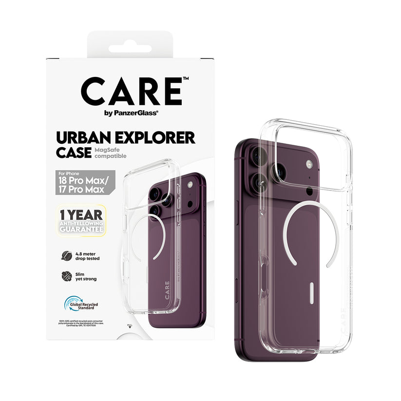 Care by PanzerGlass Urban Explorer Case - etui z MagSafe do iPhone 18 Pro Max/17 Pro Max przezroczyste/białe