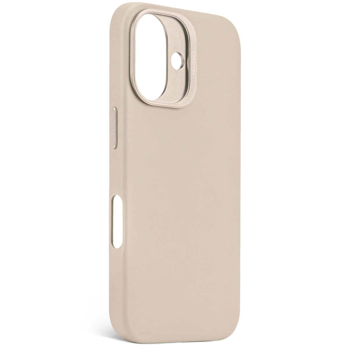 Decoded Leather Backcover - skórzana obudowa ochronna do iPhone 16 kompatybilna z MagSafe beżowa