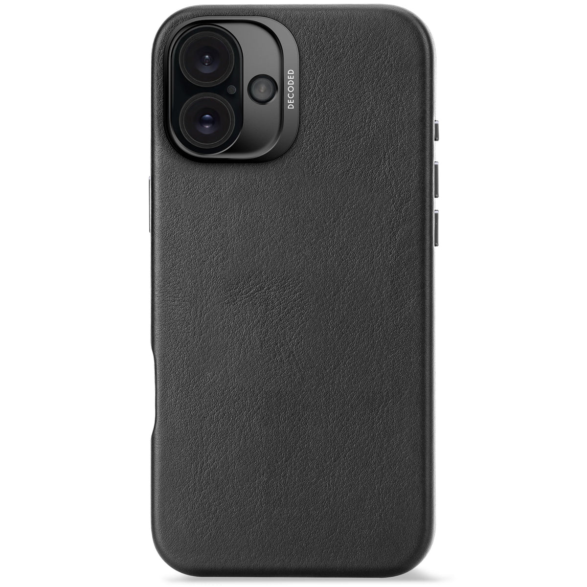 Decoded Leather Backcover - skórzana obudowa ochronna do iPhone 16 Plus kompatybilna z MagSafe czarna