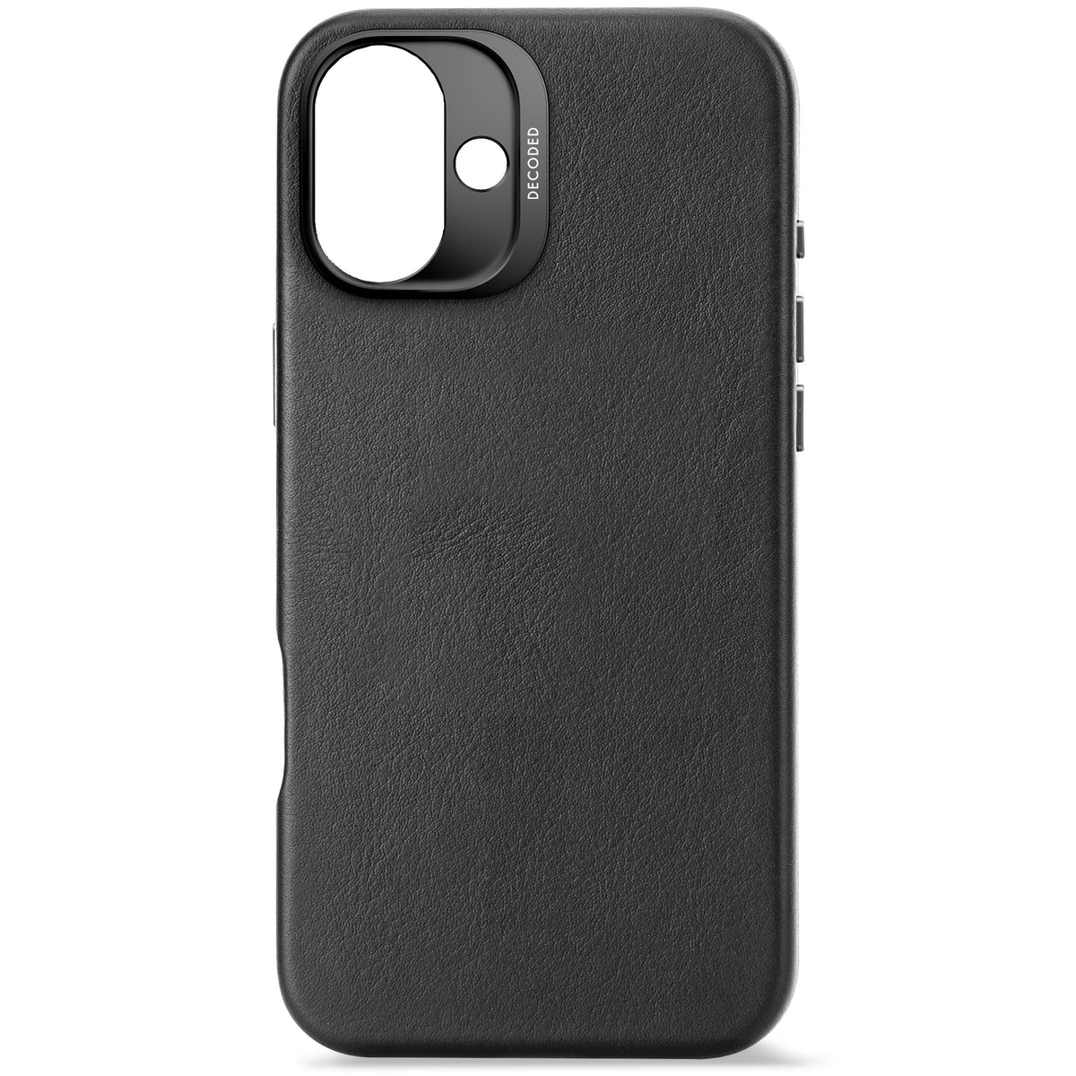 Decoded Leather Backcover - skórzana obudowa ochronna do iPhone 16 Plus kompatybilna z MagSafe czarna