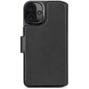 Decoded Leather Detachable Wallet - skórzana obudowa ochronna do iPhone 16 Plus kompatybilna z MagSafe czarna