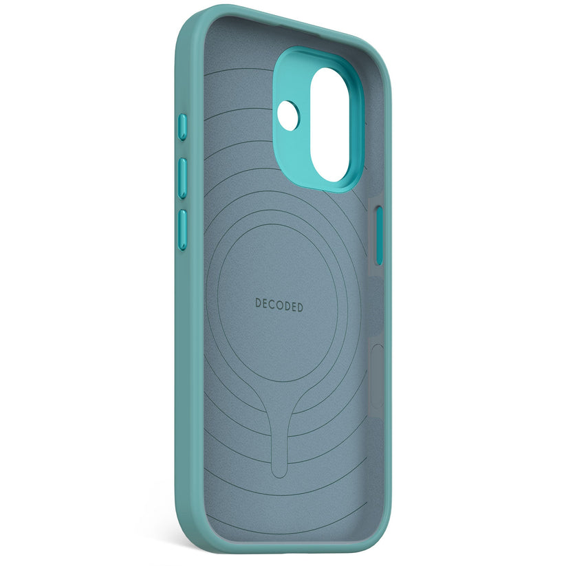 Decoded AntiMicrobial Silicone Backcover - silikonowa obudowa ochronna do iPhone 17 kompatybilna z MagSafe retro blue