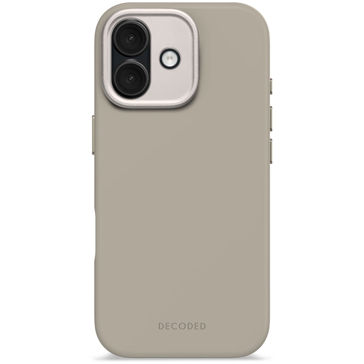 Decoded AntiMicrobial Silicone Backcover - silikonowa obudowa ochronna do iPhone 17 kompatybilna z MagSafe soft taupe