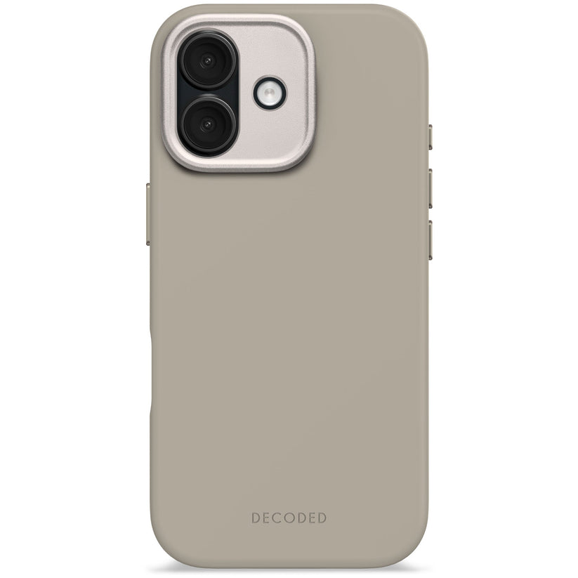 Decoded AntiMicrobial Silicone Backcover - silikonowa obudowa ochronna do iPhone 17 kompatybilna z MagSafe soft taupe