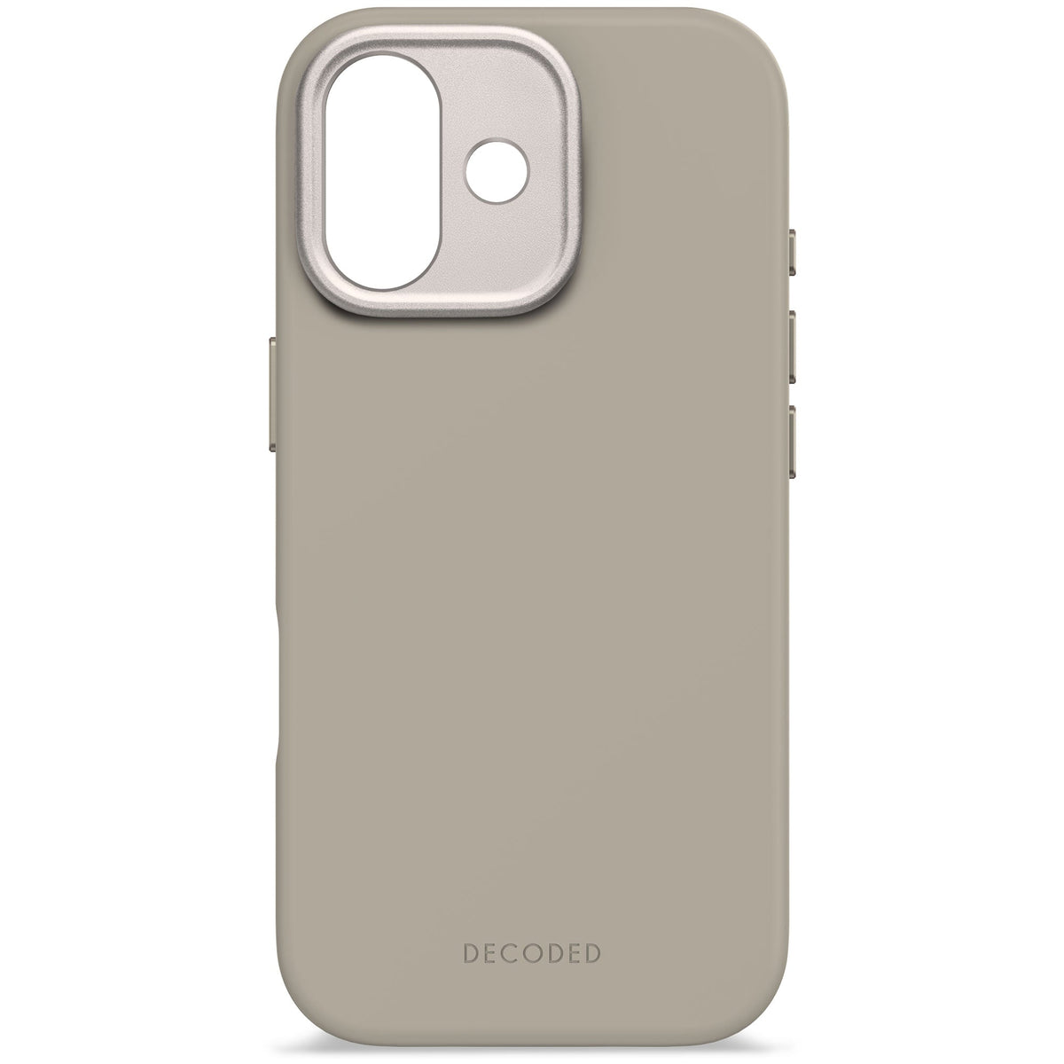 Decoded AntiMicrobial Silicone Backcover - silikonowa obudowa ochronna do iPhone 17 kompatybilna z MagSafe soft taupe