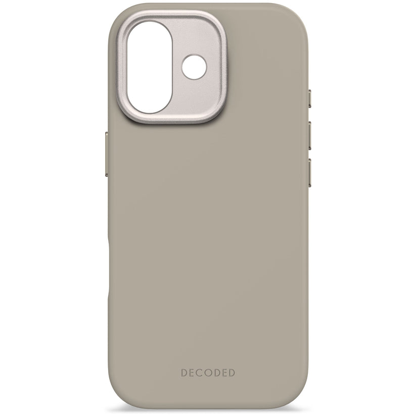 Decoded AntiMicrobial Silicone Backcover - silikonowa obudowa ochronna do iPhone 17 kompatybilna z MagSafe soft taupe