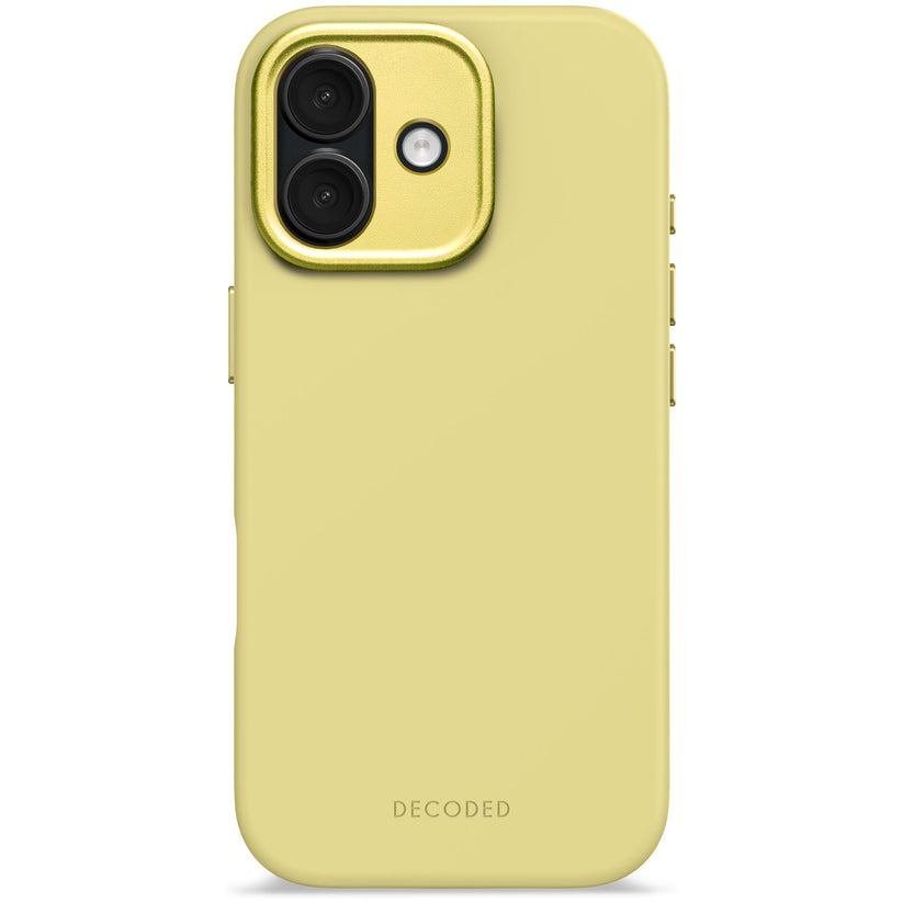 Decoded AntiMicrobial Silicone Backcover - silikonowa obudowa ochronna do iPhone 17 kompatybilna z MagSafe yuma yellow