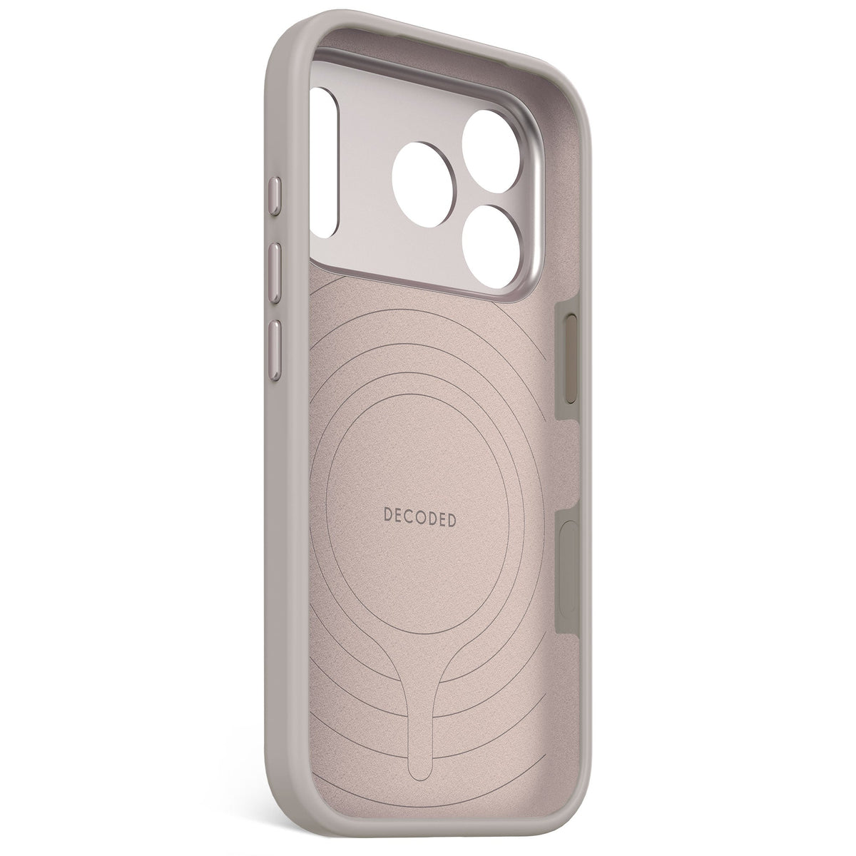 Decoded AntiMicrobial Silicone Backcover - silikonowa obudowa ochronna do iPhone 17 Pro kompatybilna z MagSafe soft taupe