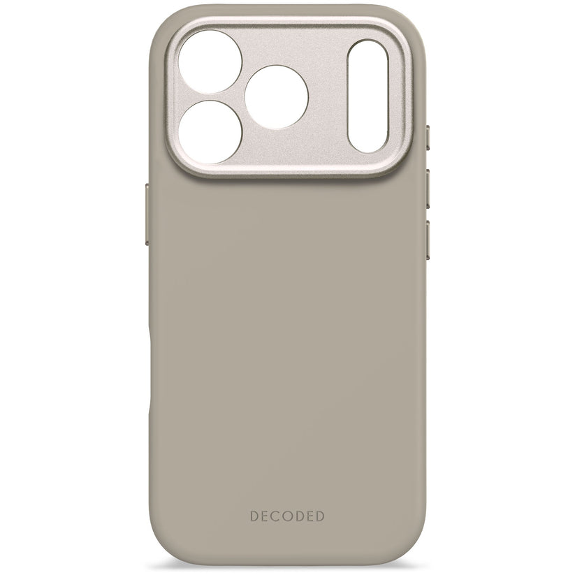 Decoded AntiMicrobial Silicone Backcover - silikonowa obudowa ochronna do iPhone 17 Pro kompatybilna z MagSafe soft taupe