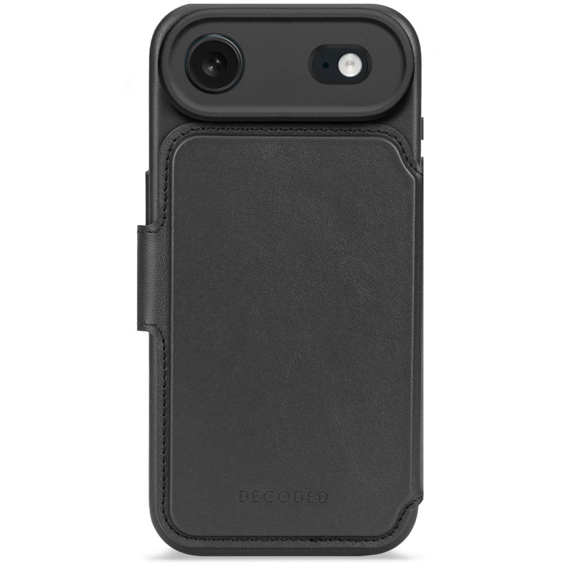 Decoded Leather Detachable Wallet - skórzana obudowa ochronna do iPhone Air kompatybilna z MagSafe black