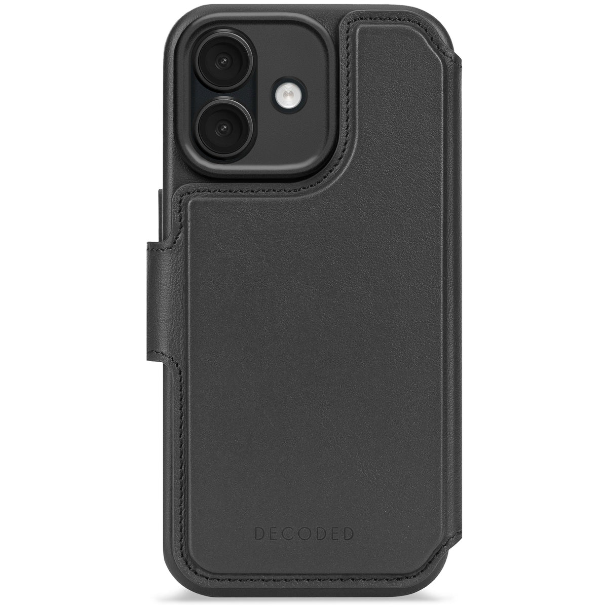 Decoded Leather Detachable Wallet - skórzana obudowa ochronna do iPhone 17 kompatybilna z MagSafe black