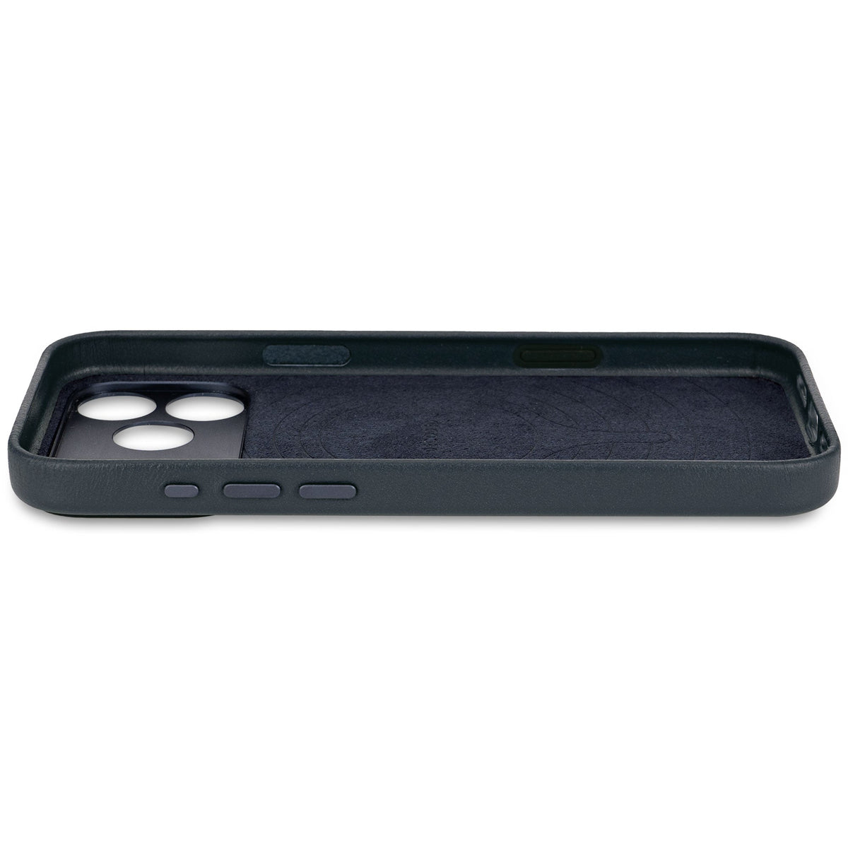 Decoded Leather Backcover - skórzana obudowa ochronna do iPhone 17 Pro kompatybilna z MagSafe navy shadow