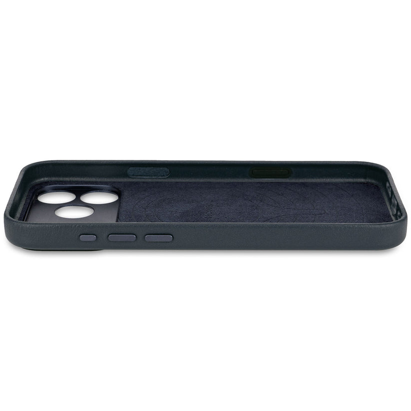 Decoded Leather Backcover - skórzana obudowa ochronna do iPhone 17 Pro kompatybilna z MagSafe navy shadow