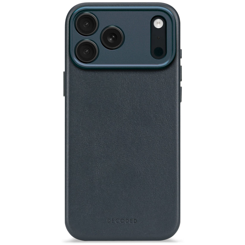 Decoded Leather Backcover - skórzana obudowa ochronna do iPhone 17 Pro Max kompatybilna z MagSafe navy shadow