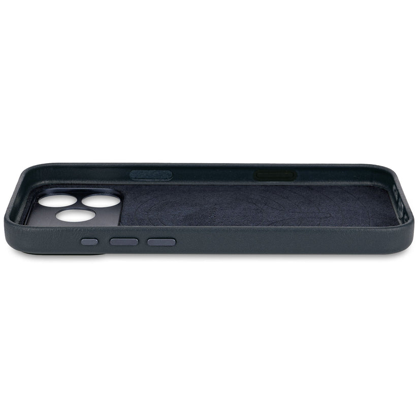 Decoded Leather Backcover - skórzana obudowa ochronna do iPhone 17 Pro Max kompatybilna z MagSafe navy shadow