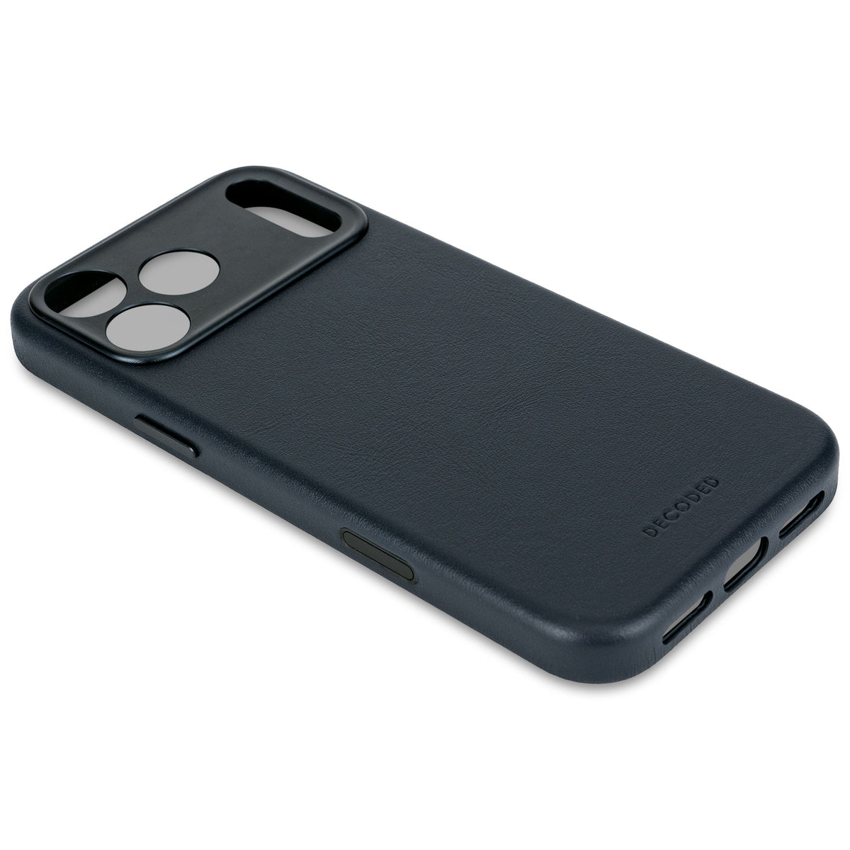 Decoded Leather Backcover - skórzana obudowa ochronna do iPhone 17 Pro Max kompatybilna z MagSafe navy shadow