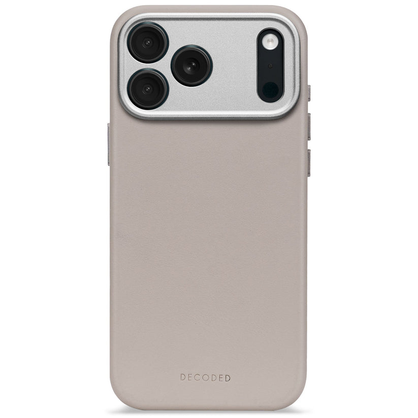 Decoded Leather Backcover - skórzana obudowa ochronna do iPhone 17 Pro Max kompatybilna z MagSafe solid clay