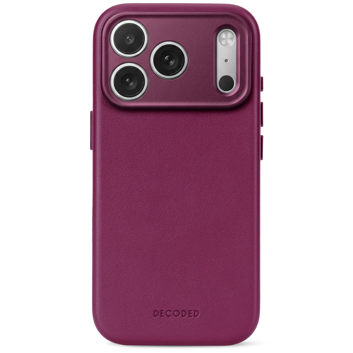 Decoded Leather Backcover - skórzana obudowa ochronna do iPhone 18 Pro Max kompatybilna z MagSafe oberżynowa