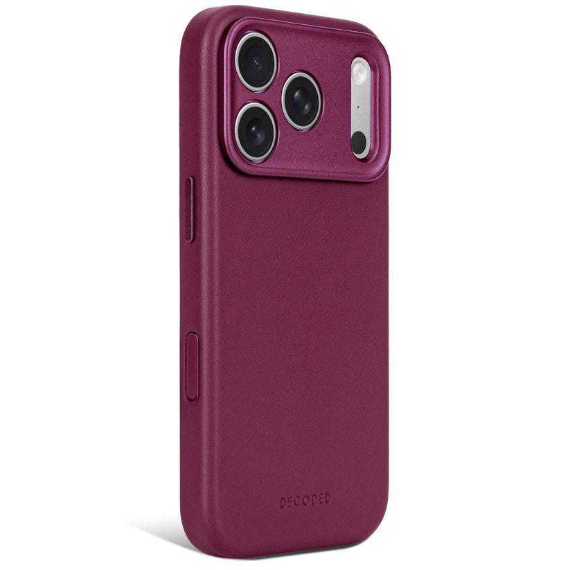 Decoded Leather Backcover - skórzana obudowa ochronna do iPhone 18 Pro kompatybilna z MagSafe oberżynowa