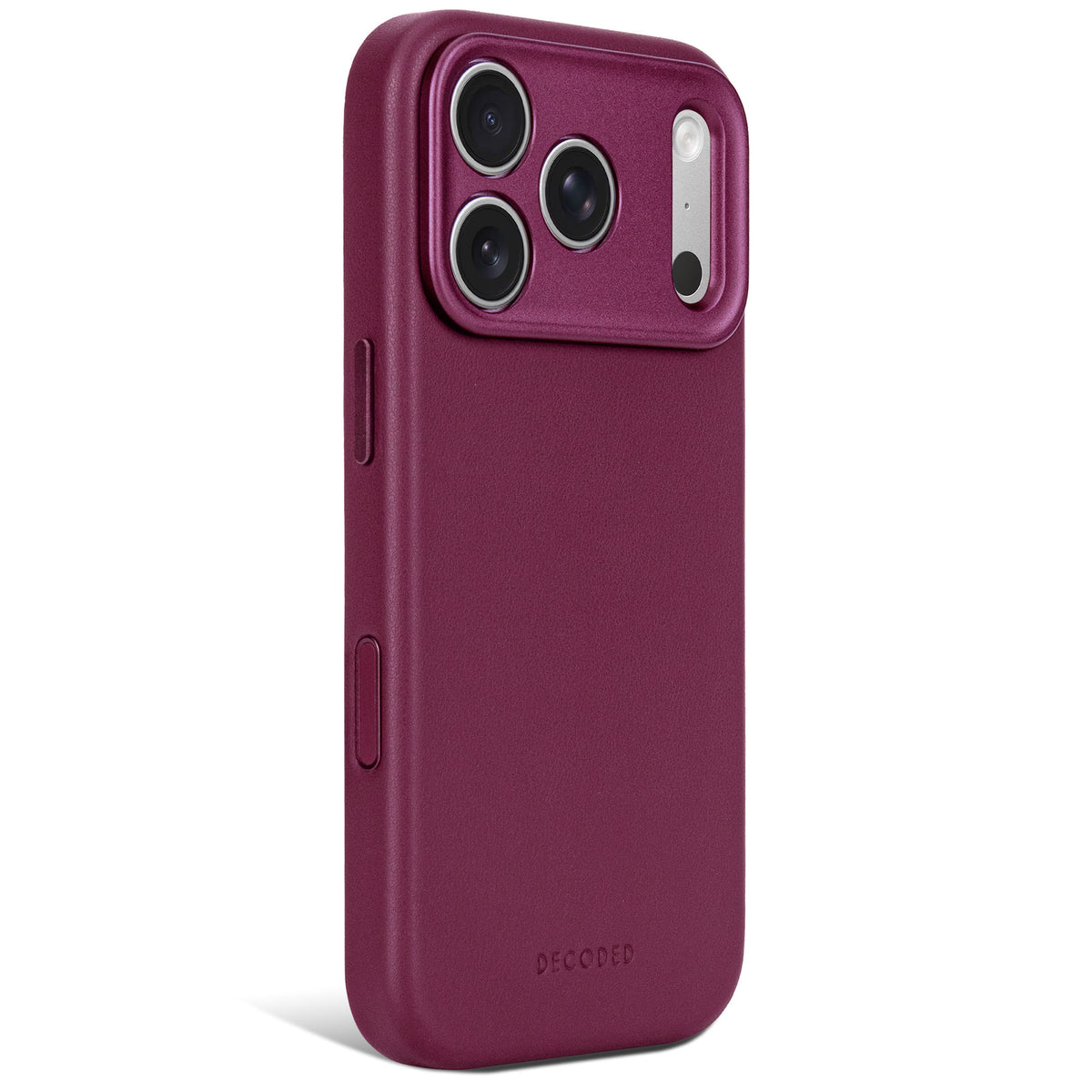 Decoded Leather Backcover - skórzana obudowa ochronna do iPhone 18 Pro Max kompatybilna z MagSafe oberżynowa