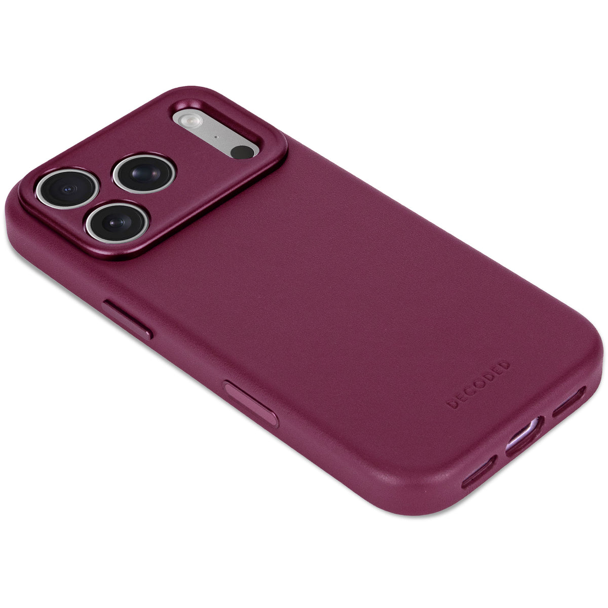 Decoded Leather Backcover - skórzana obudowa ochronna do iPhone 18 Pro Max kompatybilna z MagSafe oberżynowa
