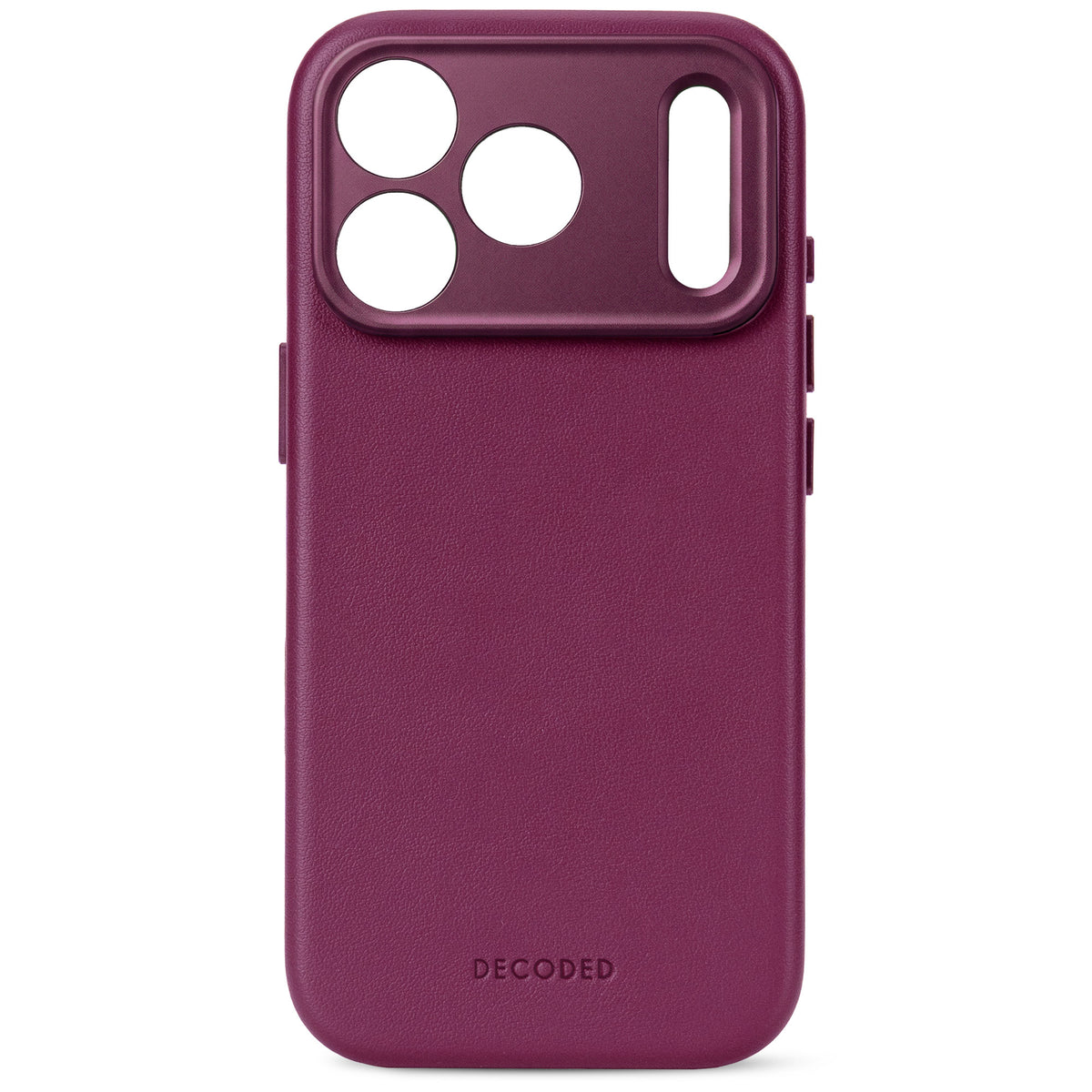 Decoded Leather Backcover - skórzana obudowa ochronna do iPhone 18 Pro kompatybilna z MagSafe oberżynowa