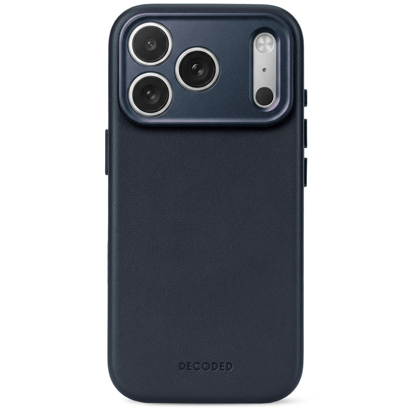 Decoded Leather Backcover - skórzana obudowa ochronna do iPhone 18 Pro Max kompatybilna z MagSafe granatowa