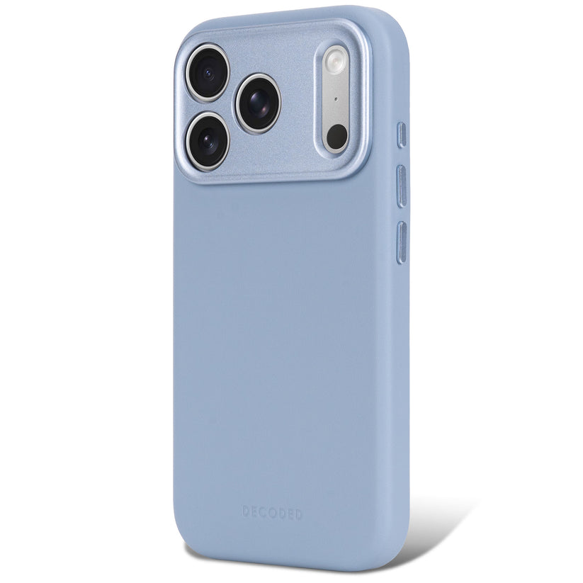 Decoded Leather Backcover - skórzana obudowa ochronna do iPhone 18 Pro kompatybilna z MagSafe niebieska