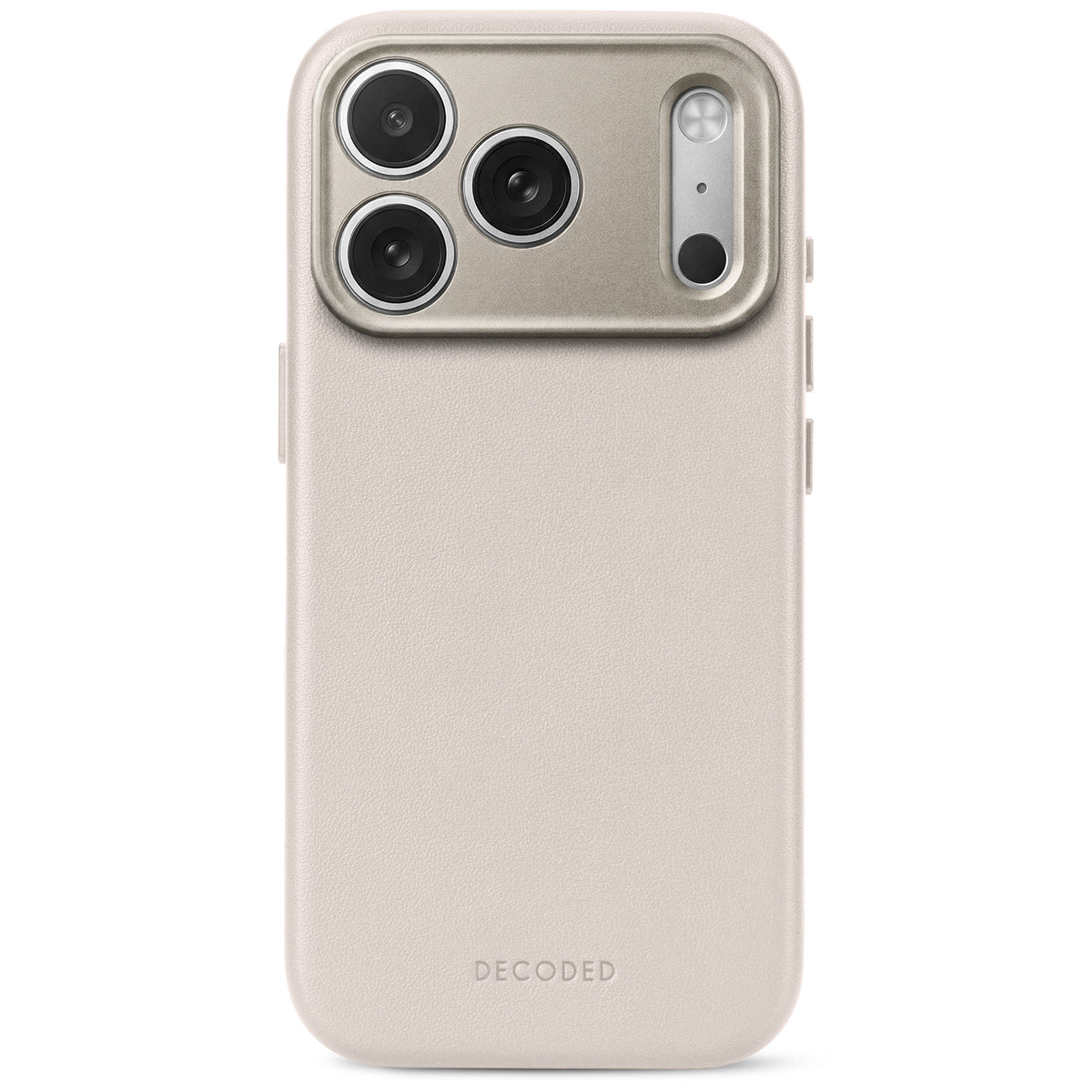 Decoded Leather Backcover - skórzana obudowa ochronna do iPhone 18 Pro kompatybilna z MagSafe beżowa