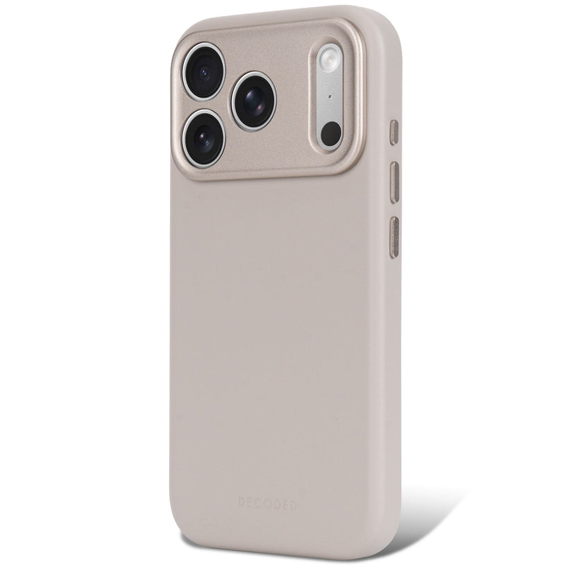 Decoded Leather Backcover - skórzana obudowa ochronna do iPhone 18 Pro Max kompatybilna z MagSafe beżowa