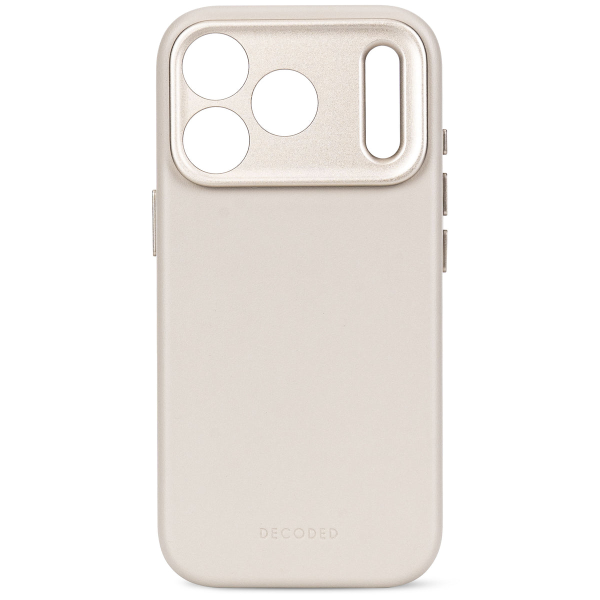 Decoded Leather Backcover - skórzana obudowa ochronna do iPhone 18 Pro Max kompatybilna z MagSafe beżowa