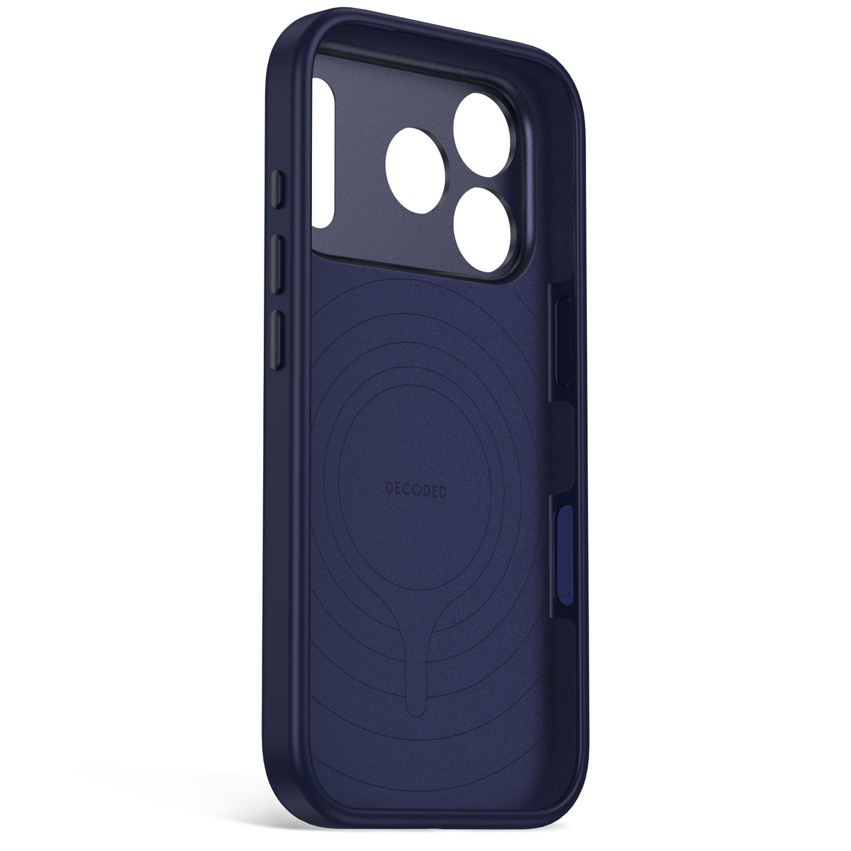 Decoded AntiMicrobial Silicone Backcover - silikonowa obudowa ochronna do iPhone 18 Pro kompatybilna z MagSafe niebieska