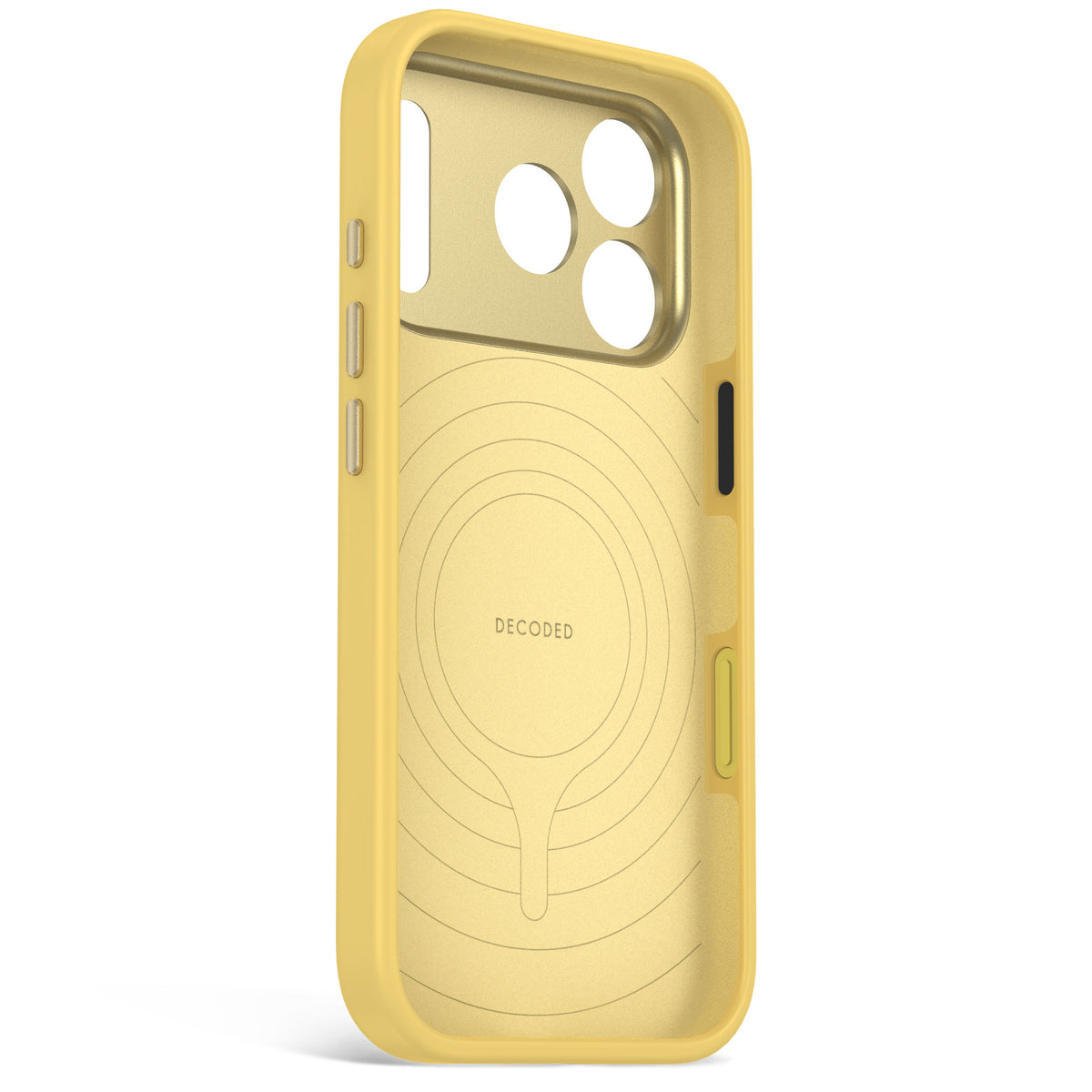 Decoded AntiMicrobial Silicone Backcover - silikonowa obudowa ochronna do iPhone 18 Pro kompatybilna z MagSafe żółta
