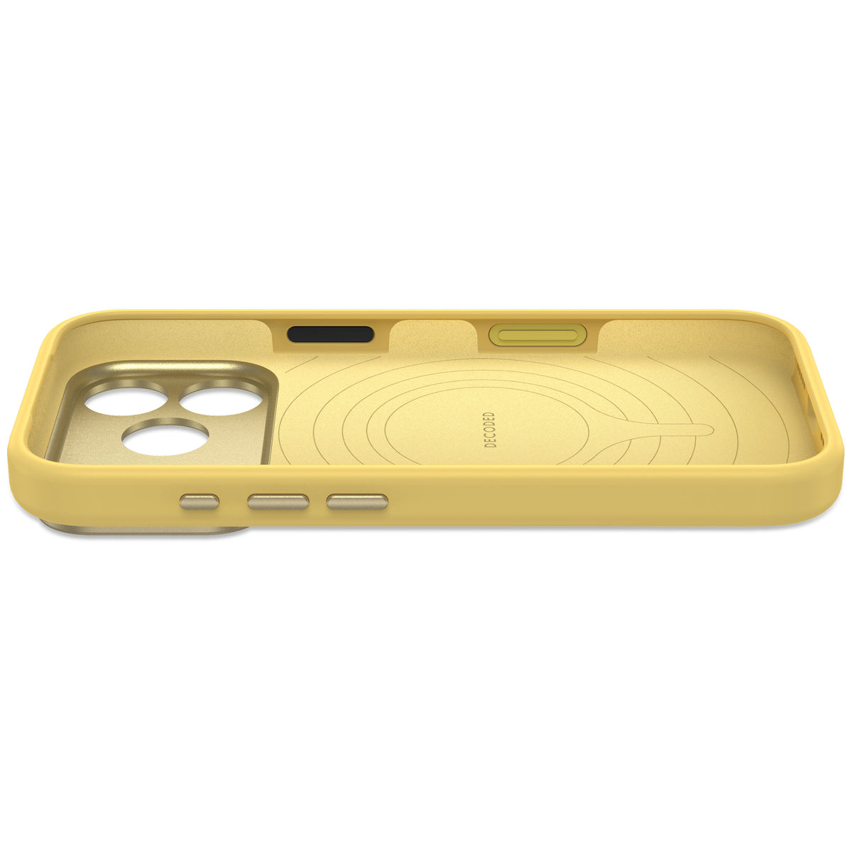Decoded AntiMicrobial Silicone Backcover - silikonowa obudowa ochronna do iPhone 18 Pro Max kompatybilna z MagSafe żółta